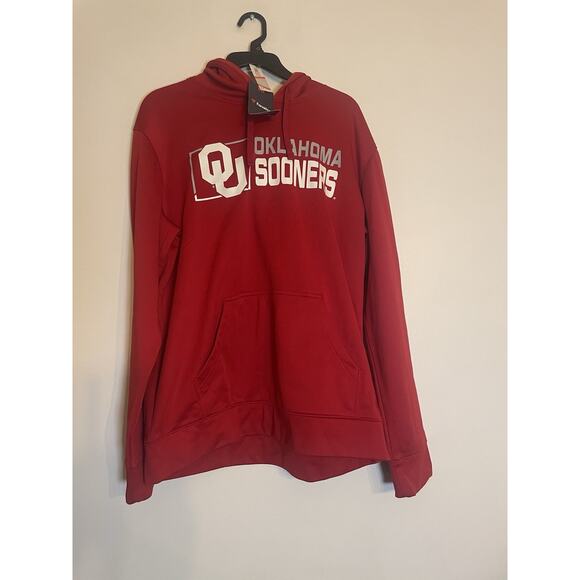 NCAA Men's Oklahoma Sooners Crimson Pullover Hoodie Size L NWT Retail $50 - Picture 1 of 3